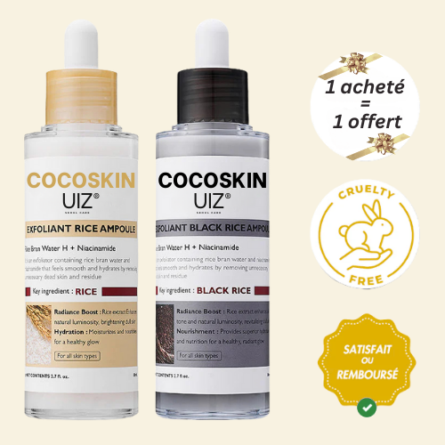 CocoSkin™  UIZ Care Pro - Serum Exfoliant 80ml Riz Blanc ou Noir (Offre Exclusive❤️)