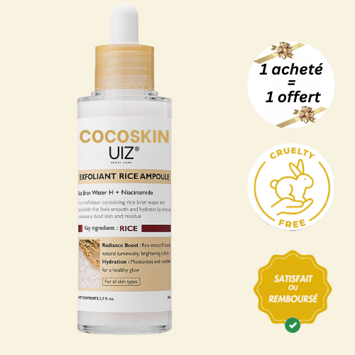CocoSkin™  UIZ Care Pro - Serum Exfoliant 80ml Riz Blanc ou Noir (Offre Exclusive❤️)