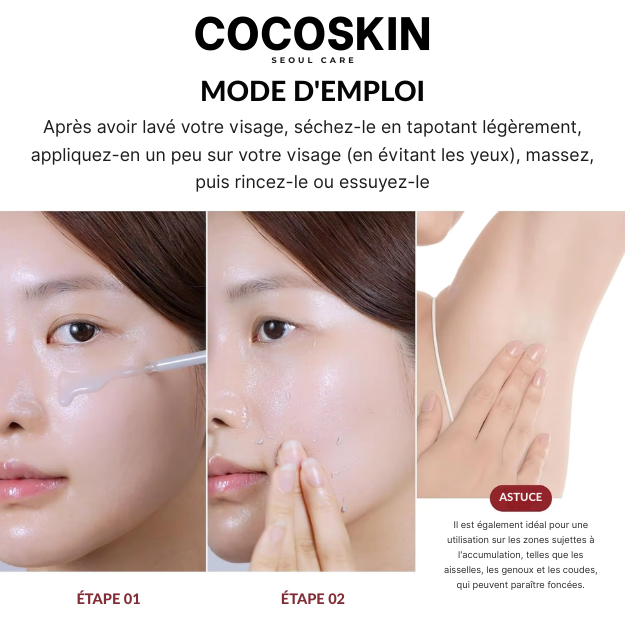 CocoSkin™  UIZ Care Pro - Serum Exfoliant 80ml Riz Blanc ou Noir (Offre Exclusive❤️)