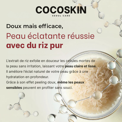 CocoSkin™  UIZ Care Pro - Serum Exfoliant 80ml Riz Blanc ou Noir (Offre Exclusive❤️)
